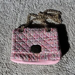 NWOT-Aldo Pink Tweed Chain Crossbody